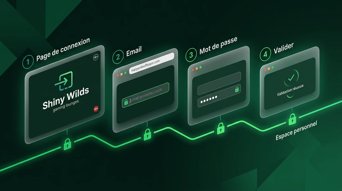 Étapes pour se connecter au Shiny Wilds casino login